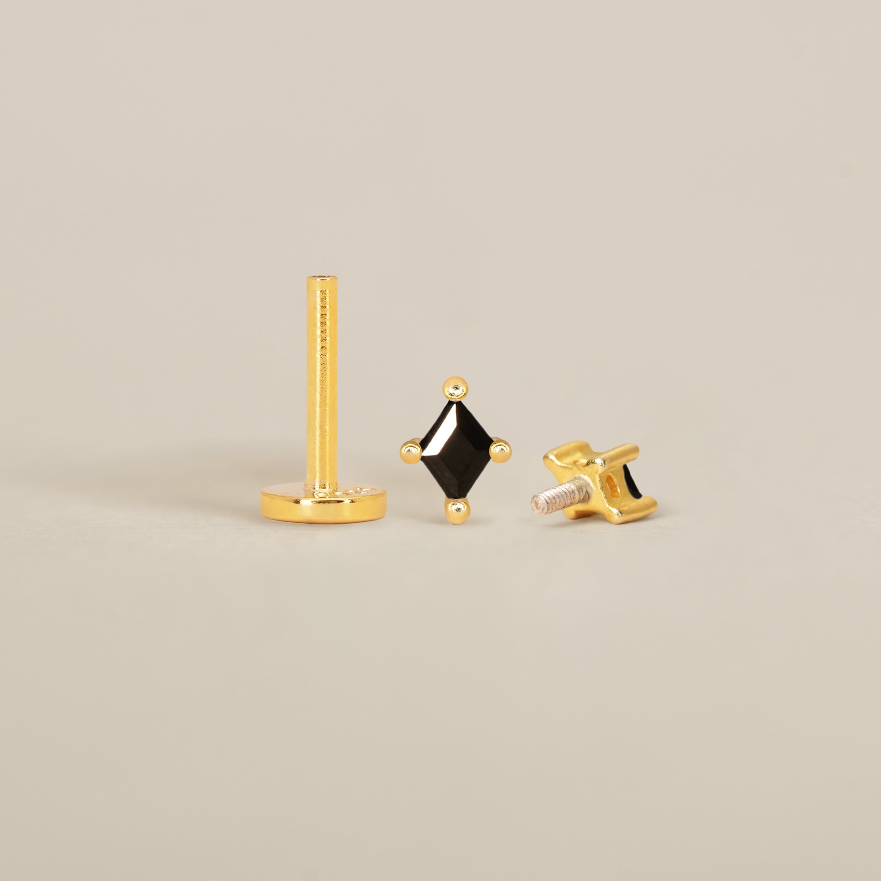 Black Onyx Cut Flat Back Earrings | eyrful