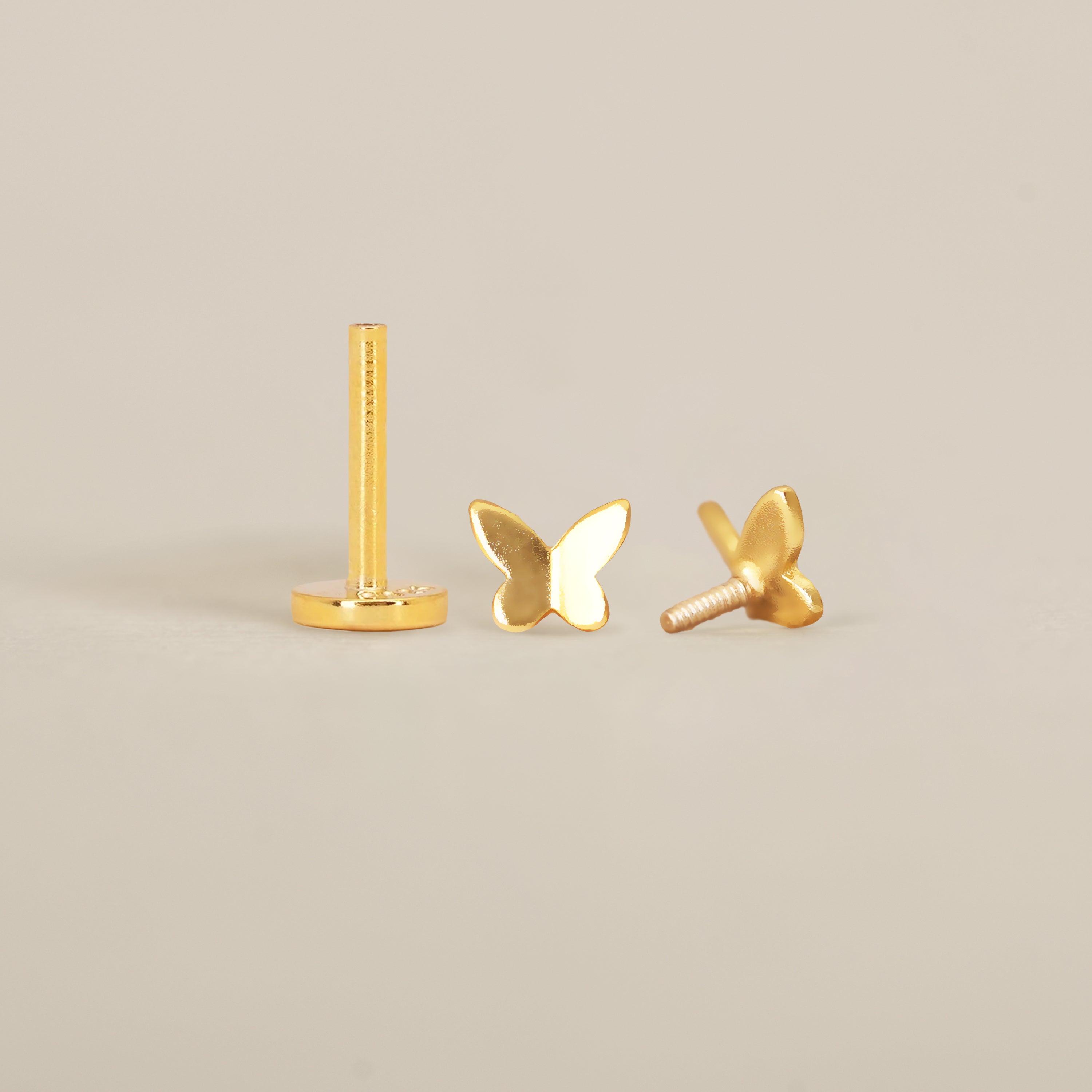 Butterfly Flat Back Labret Earrings | eyrful